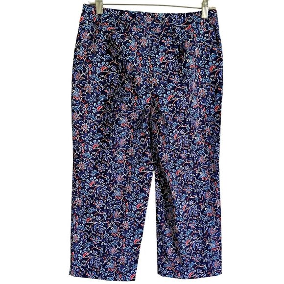 Coral Bay Blue Pull On Capris Pants with Pockets Women's Size 6 NEW - Picture 2 of 6